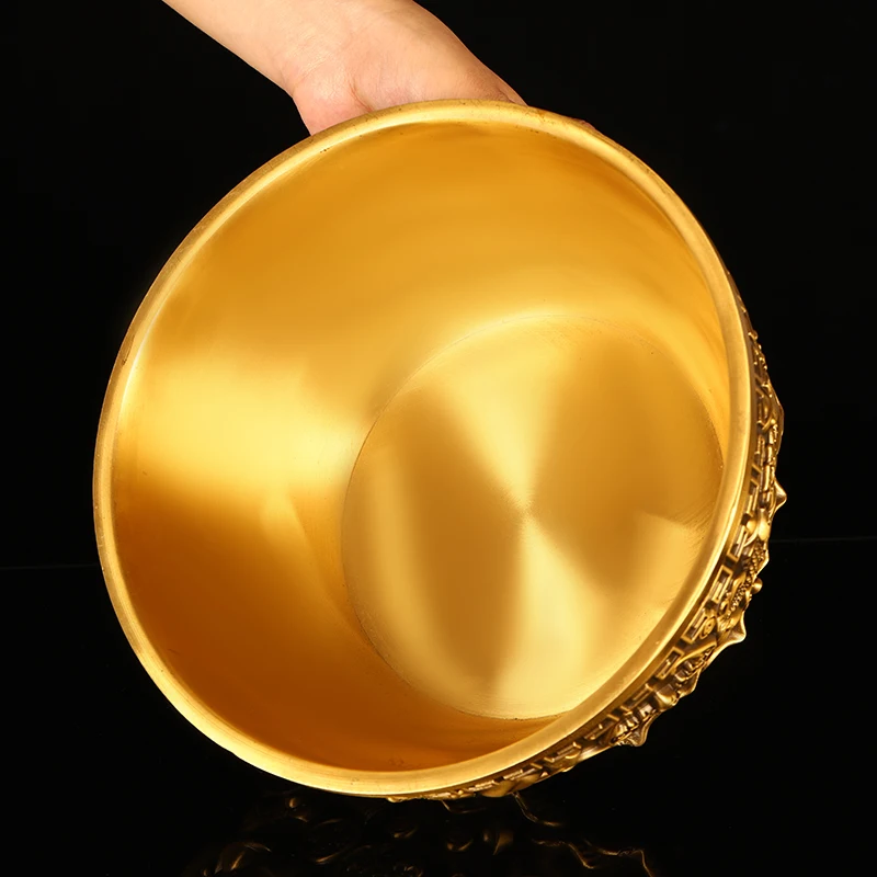 Brass Treasure Basin Decorative Piece Five Blessings Money Saving Living Room Office Shop Decor