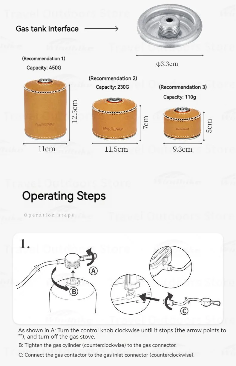 Naturehike Gasherd Für Ausflüge Ultraleicht Camp Tragbare Camping Picknick BBQ Kochgeschirr Camping Liefert Camping Zubehör Outdoor – Detail 14