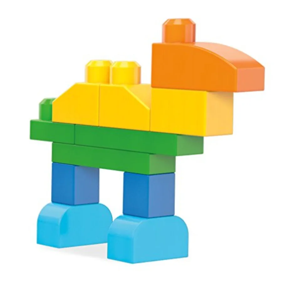 เมก้าบล็อก ชุดตัวต่อสำหรับเด็กเล็ก ชุดของเล่นตัวต่อแบบดีลักซ์ พร้อมกระเป๋าใส่ตัวต่อ 150 ชิ้น และที่เก็บของ สำหรับการเล่นสร้างสรรค์แบบอิสระ รุ่น B