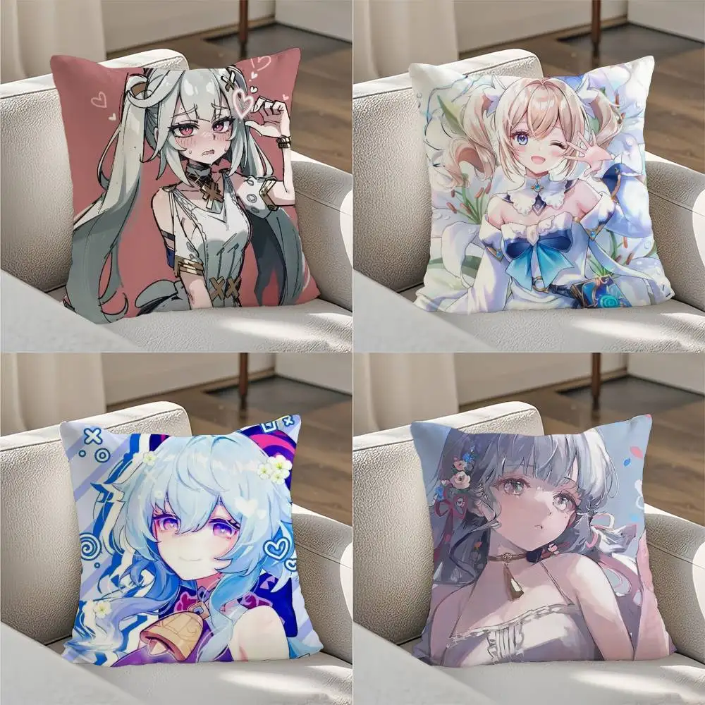 

Genshin ImpacT Pillow Case Luxury Double-sided For Car Pillows 45x45 Cushions Cover Home And Decoration Sofa Pillowcase 50x50
