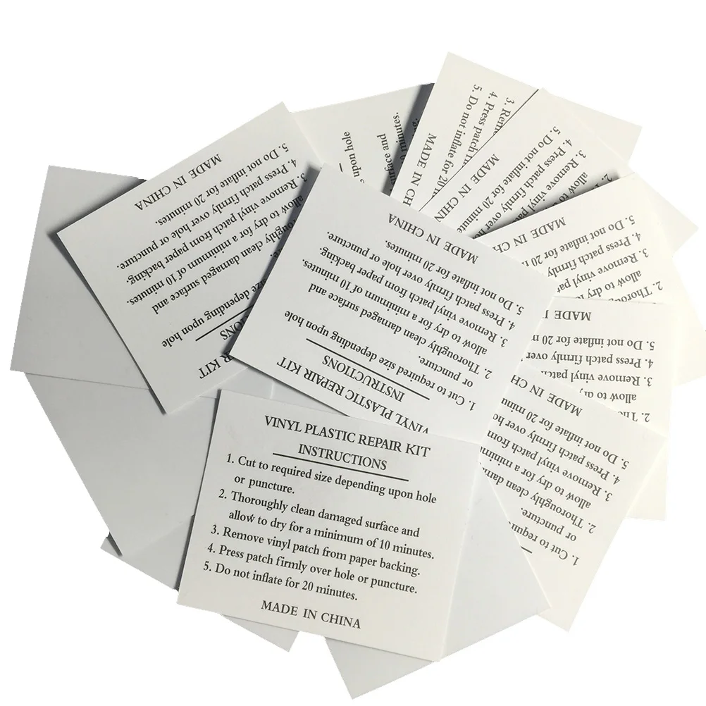 

10 Pcs Patch Square PVC Repair Patches Glue Light Grey Tool for Rubber Boat Puncture