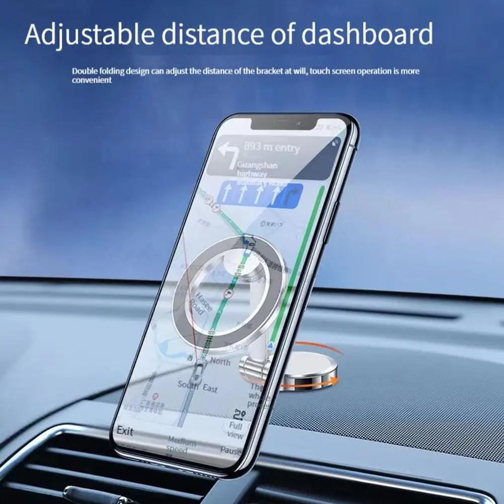 Rotatable And Foldable Magnetic Car Phone Holder Sense High-grade Super Stable Mobile Phone Car Holder Sticky Center Co