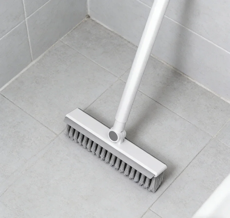 Multifunktionale Badezimmer-Bodenbürste mit langem Griff für die Reinigung von Küchenfugen, Bodenfugen, Fliesen, Wänden und Toiletten. – Detail 2