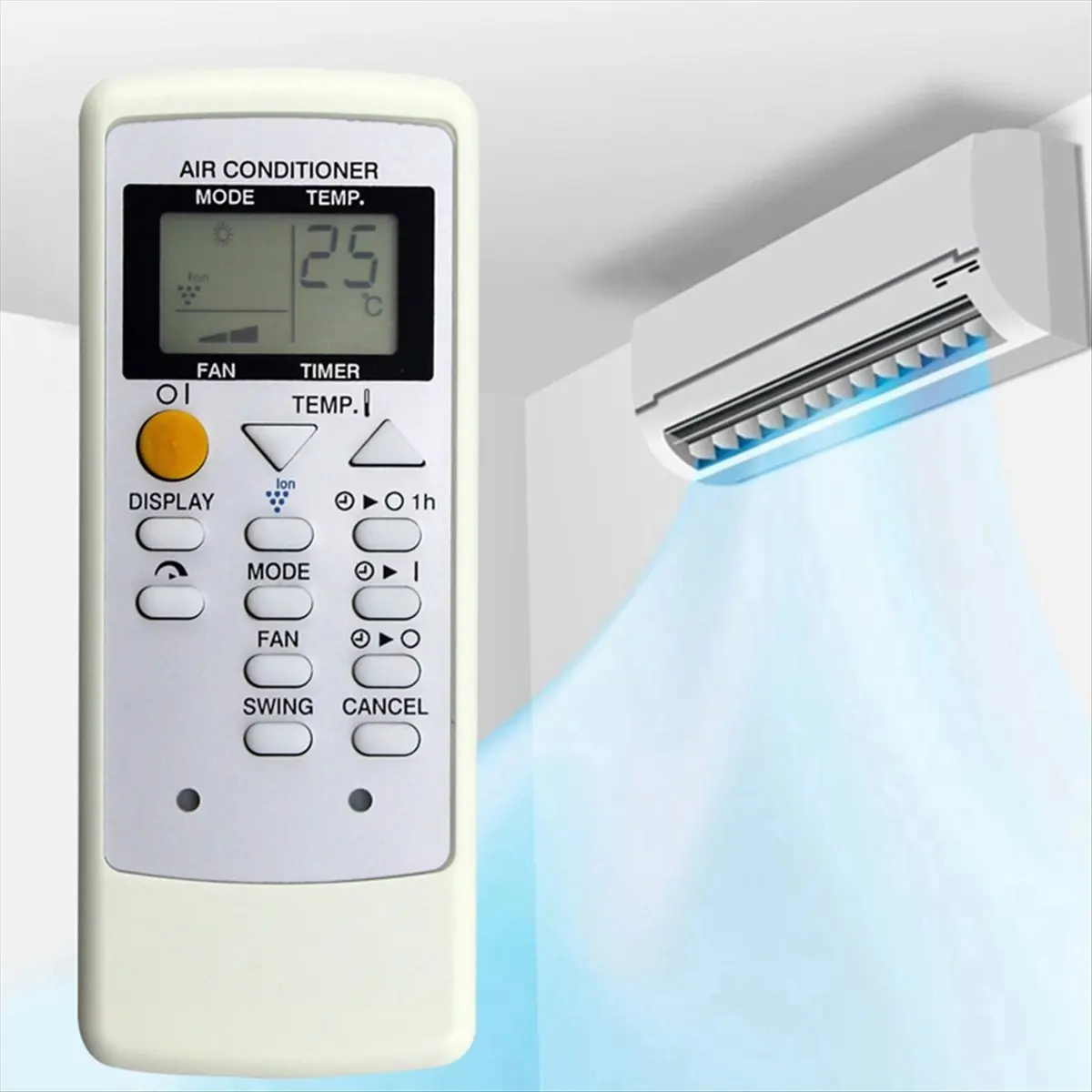 

[Value Pack]Replace A/C Remote Control CRMC-A764JBEZ for Air Conditioner A/C Remote Control