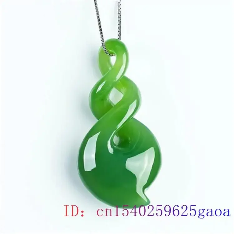 Green Jade Heart Necklace Pendant Gift Gemstones Necklaces Amulets Jewelry Choker Amulet Accessories Pendants Natural Vintage