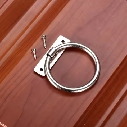 1Pc Silver Vintage Round Ring Furniture Door Pulls Handle Zinc Alloy Cabinet Dresser Drawer Knobs for Jewelry Chest Box 58*53mm