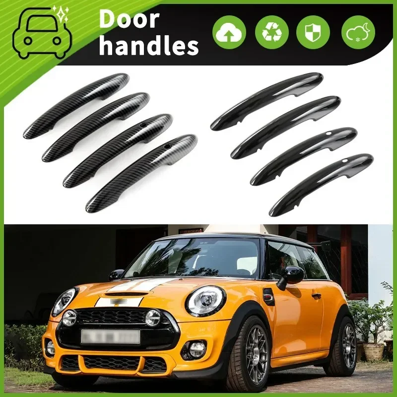 2Pcs Glossy Black Door Handle Cover Stickers For BMW MINI Cooper S F54 F55 F60 F56 F57 Car Styling Interior Car Accessories