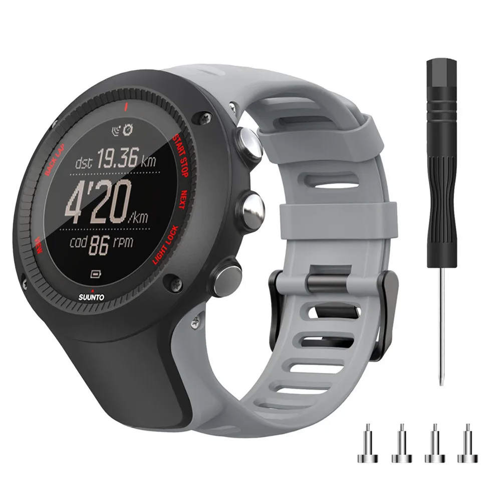 Outdoor-Sport Ersatz-Uhrenarmband Silikon-Armband für SUUNTO Ambit1 Ambit 2 Ambit Ambit3 Correas de reloj – Detail 32