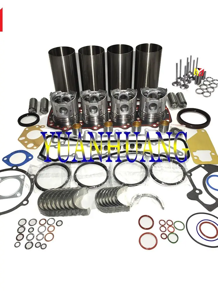 4D33 Overhaul Rebuild Kit Cylinder ME016895 Piston Ring Valves Gasket Kit Bearing Bush for Mitsubishi Engine Overhaul Parts