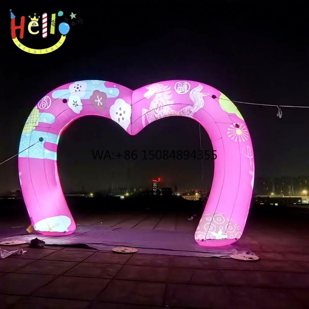 Customizable Inflatable love Arch with Electric Air Pump and Multi-Color for Event Decor