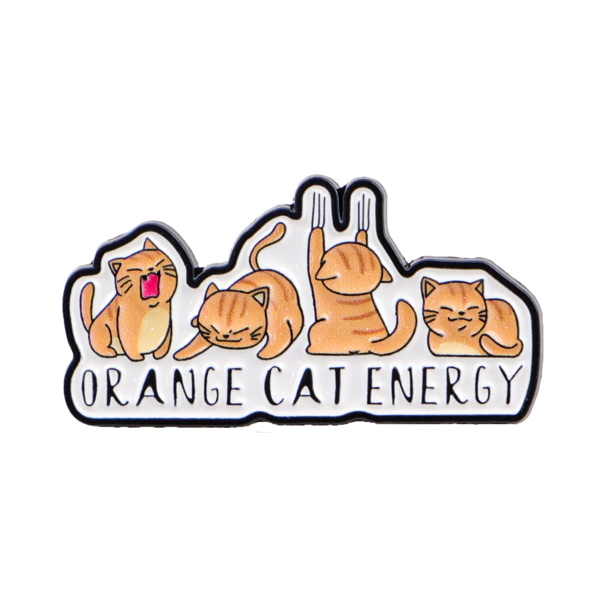 Funny Animals Enamel Pin, Cartoon Cat Brooch