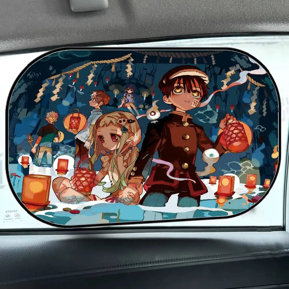 T-Toilett-bBound Hanako-kun نافذة جانبية ظلة سيارة فيلم الجانب نافذة Saunshades الزجاج الأمامي السيارات نافذة ظلة غطاء للطفل #4
