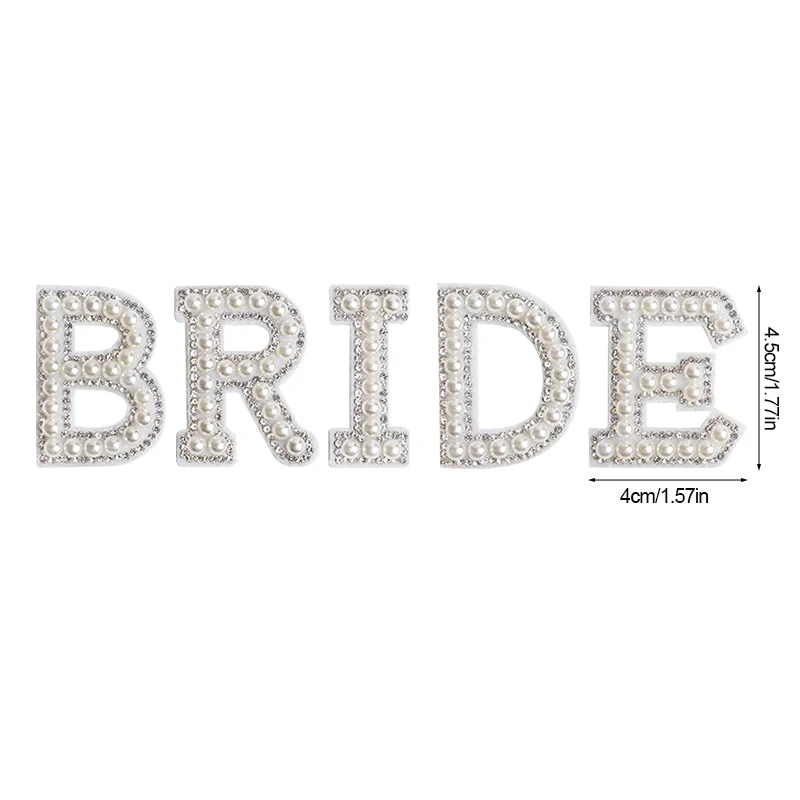 Bruidsparels Strass Patch Zelfklevende Hete Lijm Engelse Alphabet Letter Afbeeldingen Voor Kledingdecoratie