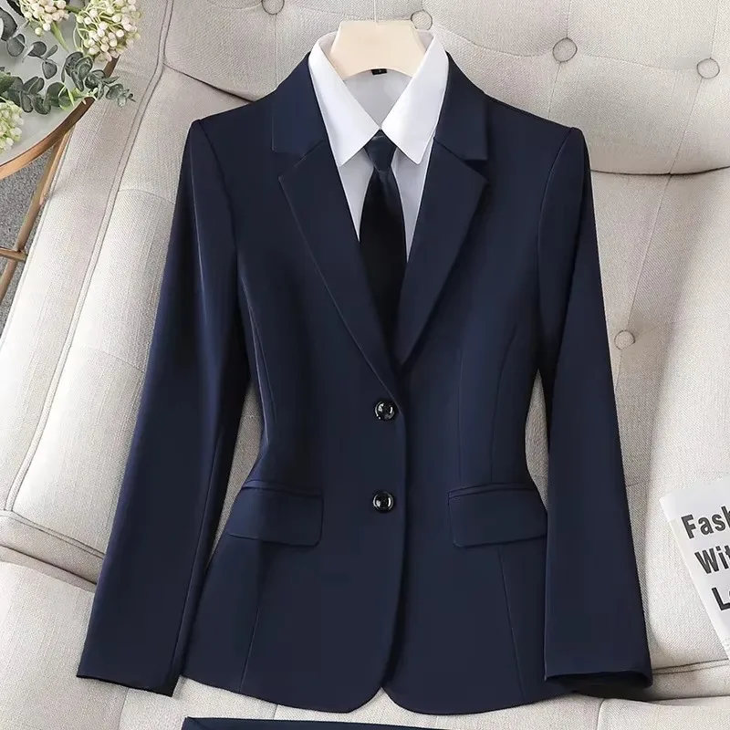 S-5XL Basic Simple Daily Suit Suitspring and Summer Interview Work Clothes Women\'s Professional Suit  Hotel Office Formal Wear