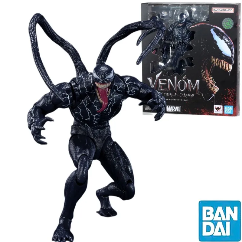 

Bandai Original Marvel Universe Anime Figure Shf Venom 2 Action Figure Toys For Gift Collectible Model Ornaments Dolls Toys