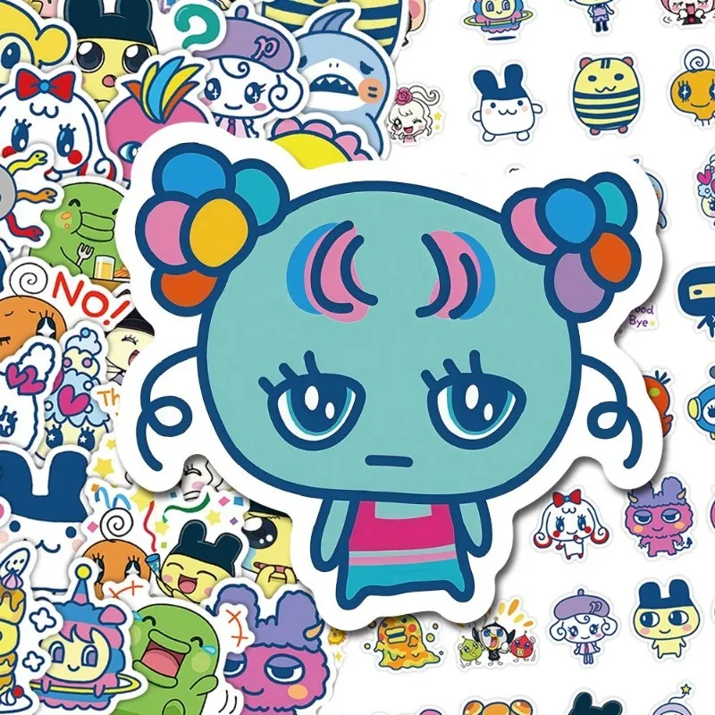 Picture 5: New Bandai Tamagotchi Mametchi Fun Graffiti Sticker High Color Value Creative Decorative Bicycle Notebook Phone Case DIY Sticker