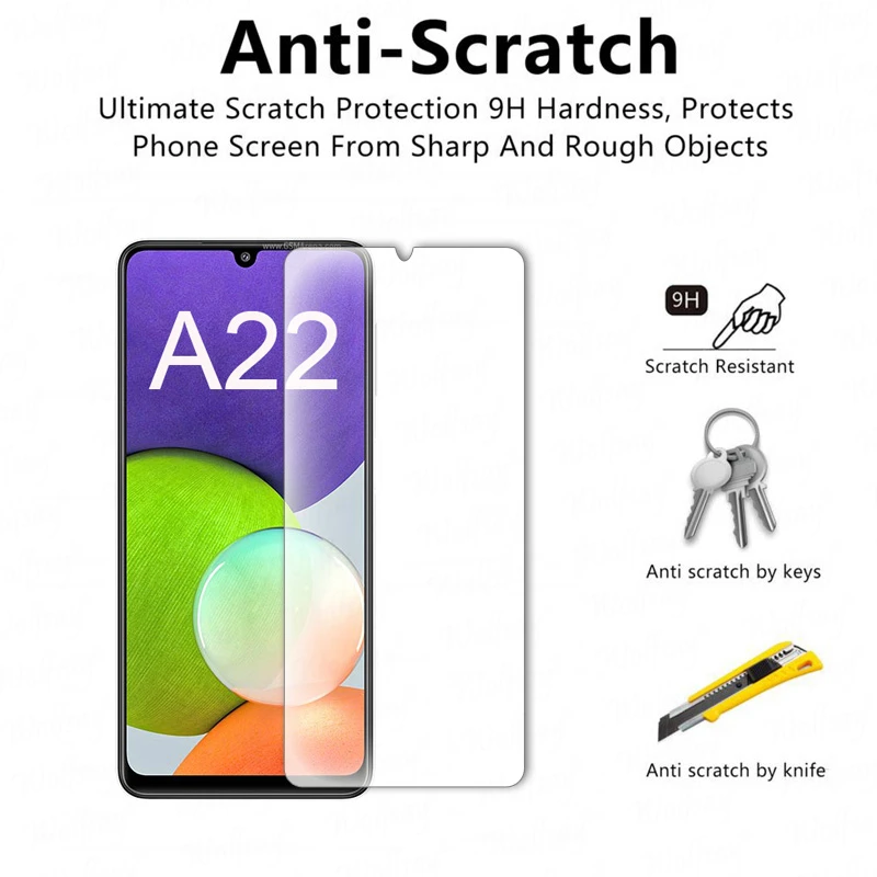 Для Samsung Galaxy A22 Glass A22 A12 A52 A72 A03s A32 A51 A71 закаленное стекло HD с полным клеем Защитная пленка для экрана Galaxy A22 Glass