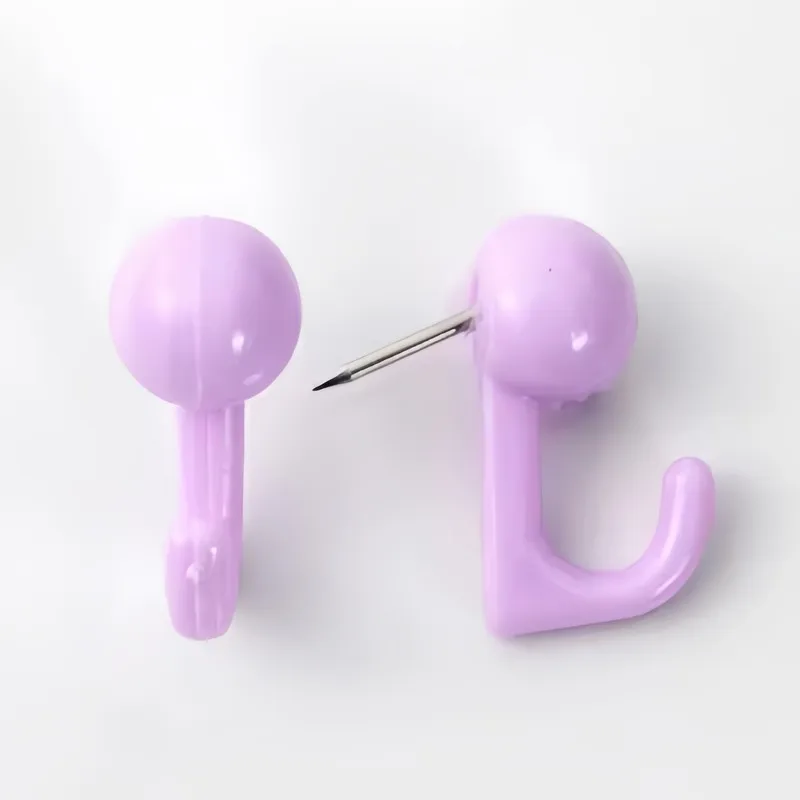94 pcs Push Pin Hooks, Random Color, Easy Install, for Corkboards, Bulletin Boards and Wall Decor, Sturdy and Durable