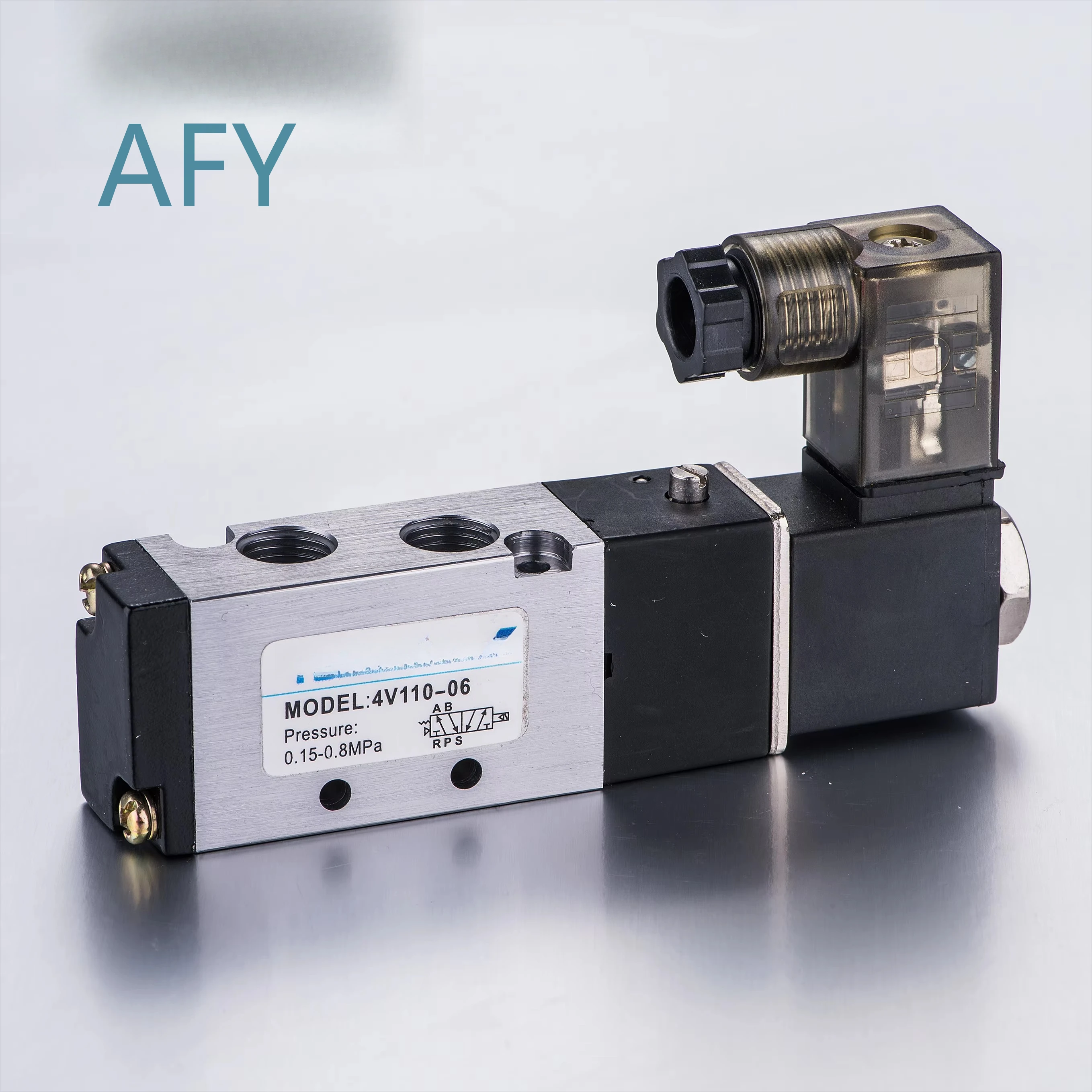 4V110-M5 5/2 Pneumatic Solenoid Control Valve for 12V 24V DC 220V AC Industrial Automation for Air Compressor for Pneumatic