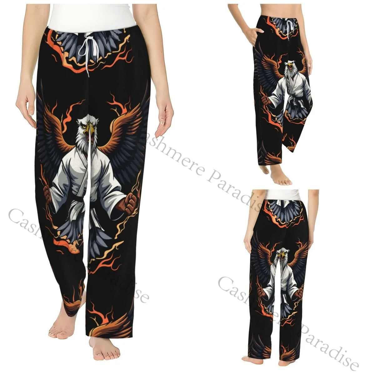 

Bald Eagle Women Sleep Pants Warm Flannel Lounge Pants for Winter Nights