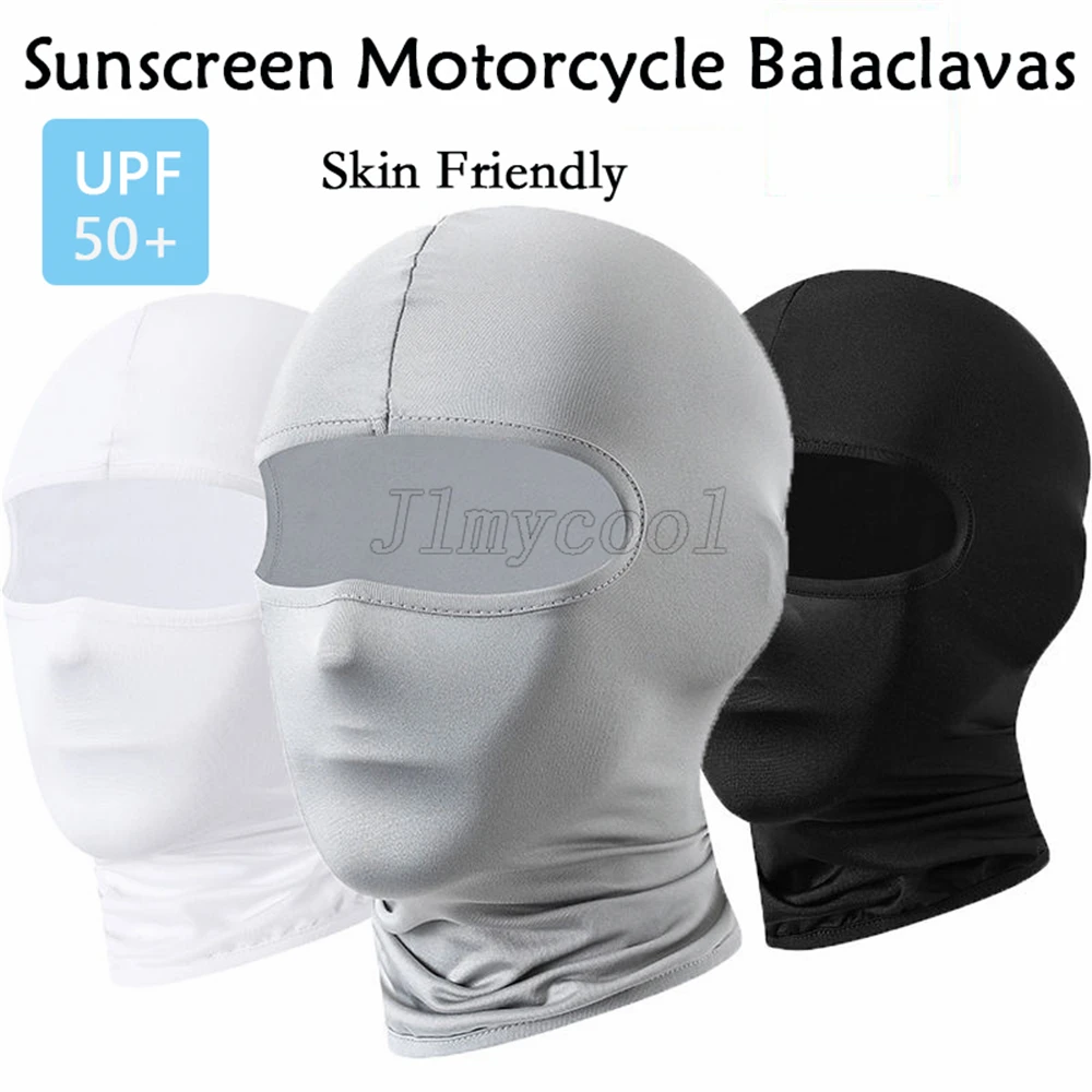 

Мужской мотоциклетный шлем, Балаклава, мотоциклетная маска для верховой езды, ветрозащитный летний ледяной шелковый шарф для лица, чехол на шею