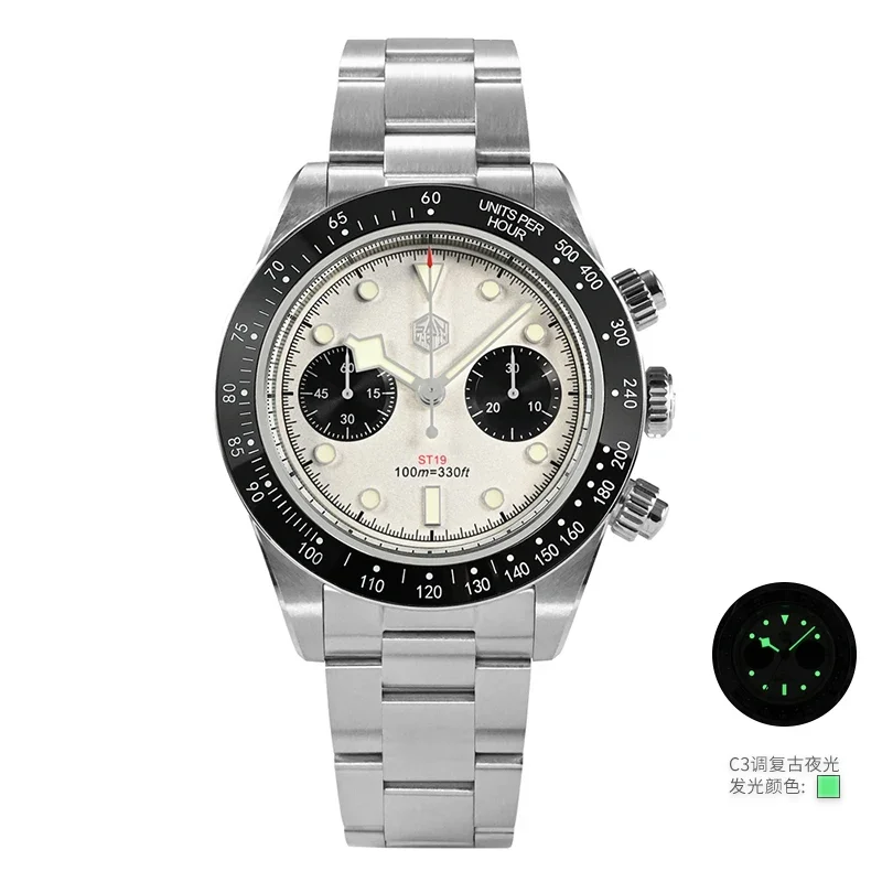 Stainless steel watch male personality diving automatic chronograph mechanical watch