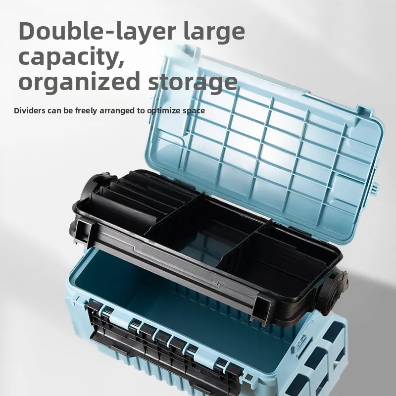 

Two-in-One Fiing Chair Outdoor Multi-Function Fiing Box Rod Insertor Sea Fiing Lure Storage Box Live Fi Barrel Plastic