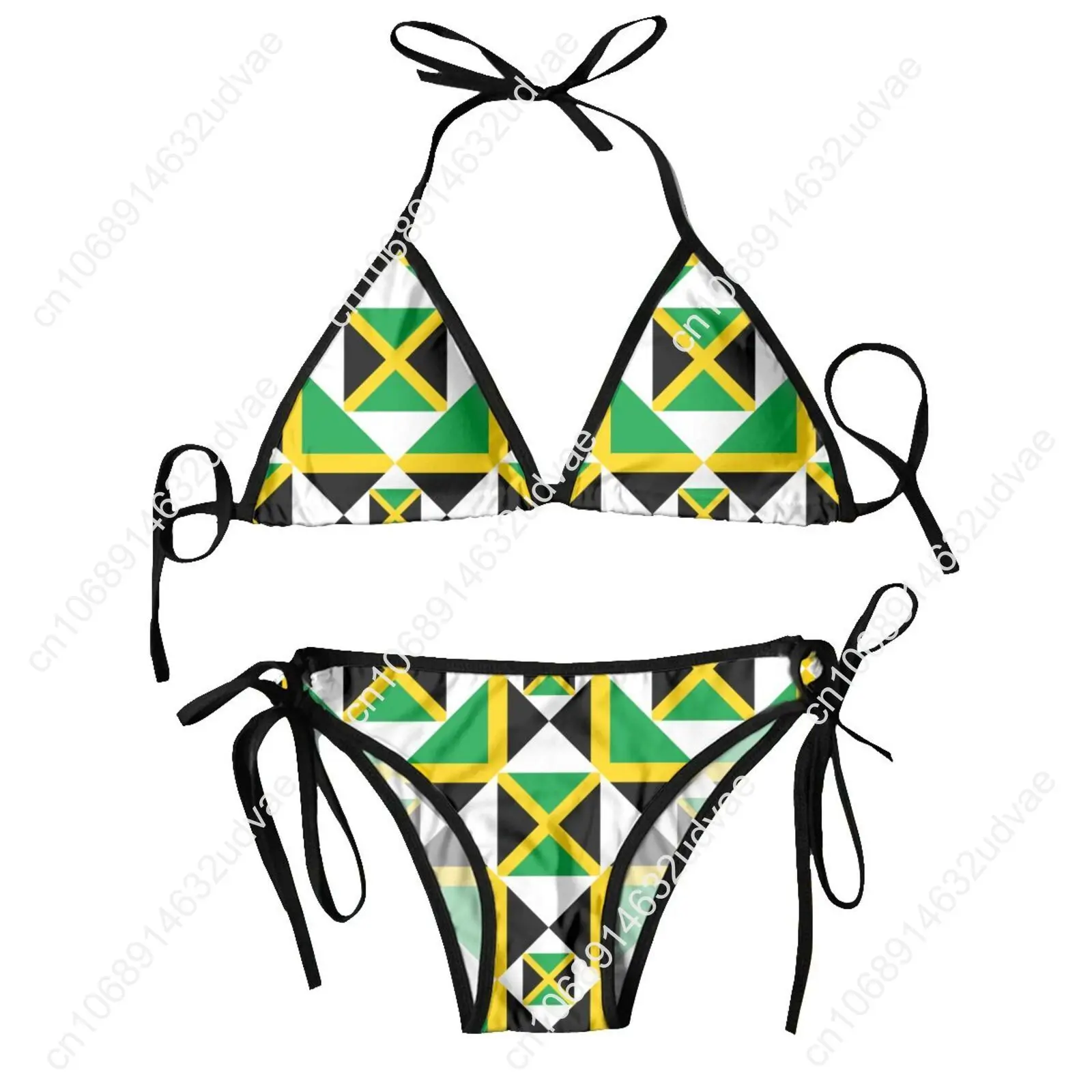 Women's Flag of Jamaica Bikini Sets Swimwear Summer Beachwear Bathing Bikinis 2024