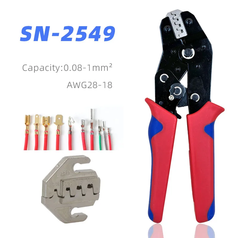 

SN-2549 Ratchet Crimping Plier For PH2.0/XH2.54/SM2.54/CH3.96/VH3.9 6/5557/4.8 Crimping Tools Dupon Terminals