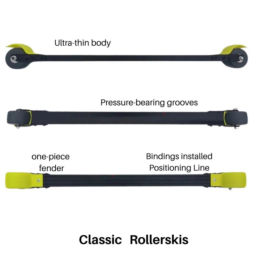 

790мм Classic Rollerskiing Skate Aluminum For Traditional Cross-Country Skic Training high tech materials and design XC skiing