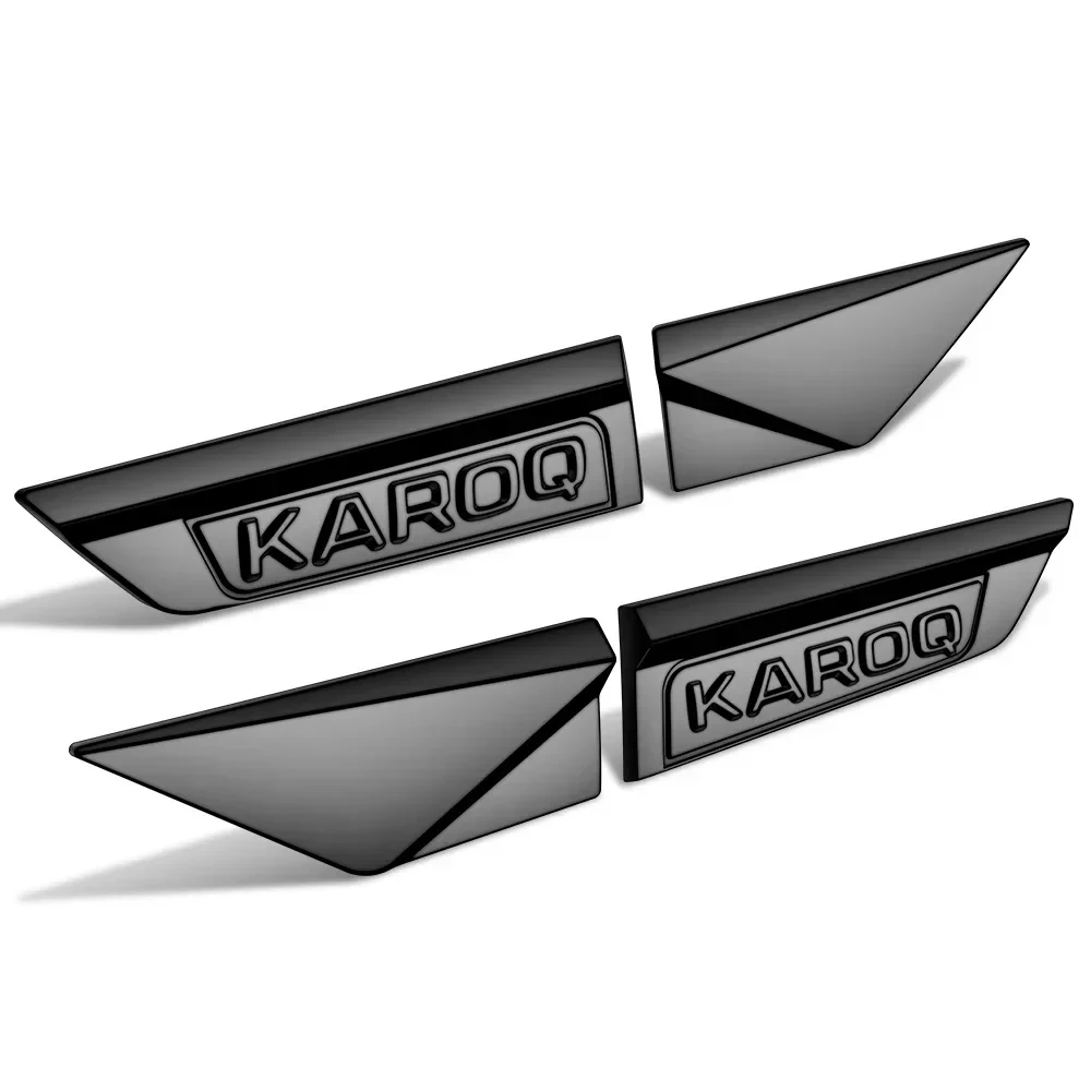 KAROQ Wing Side Sticker Bright Black KAROQ Fender Sticker Trims Air Vent Cover for Skoda KAROQ Car Style Skoda Side Sticker