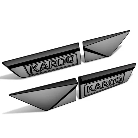 KAROQ Яркая Черная Боковая Наклейка Для Skoda, Автомобильная Наклейка На Крышку Вентиляционного Отверстия