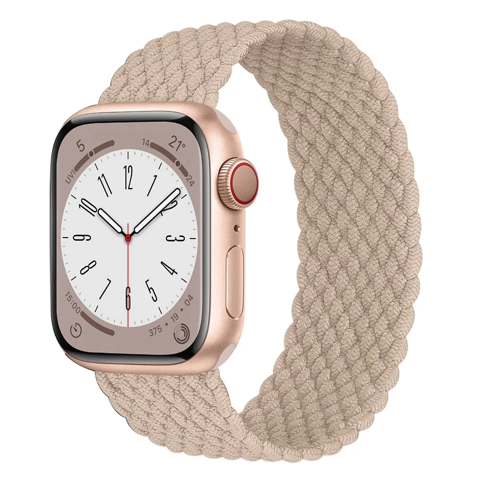 Pulseira Elástica para Apple Watch, Pulseira Solo de Nylon, 40mm, 41mm, 44mm, 45mm, 42mm, Ultra 2, 49mm, iWatch Series 9, 3, 8, 5, 6, SE, 7