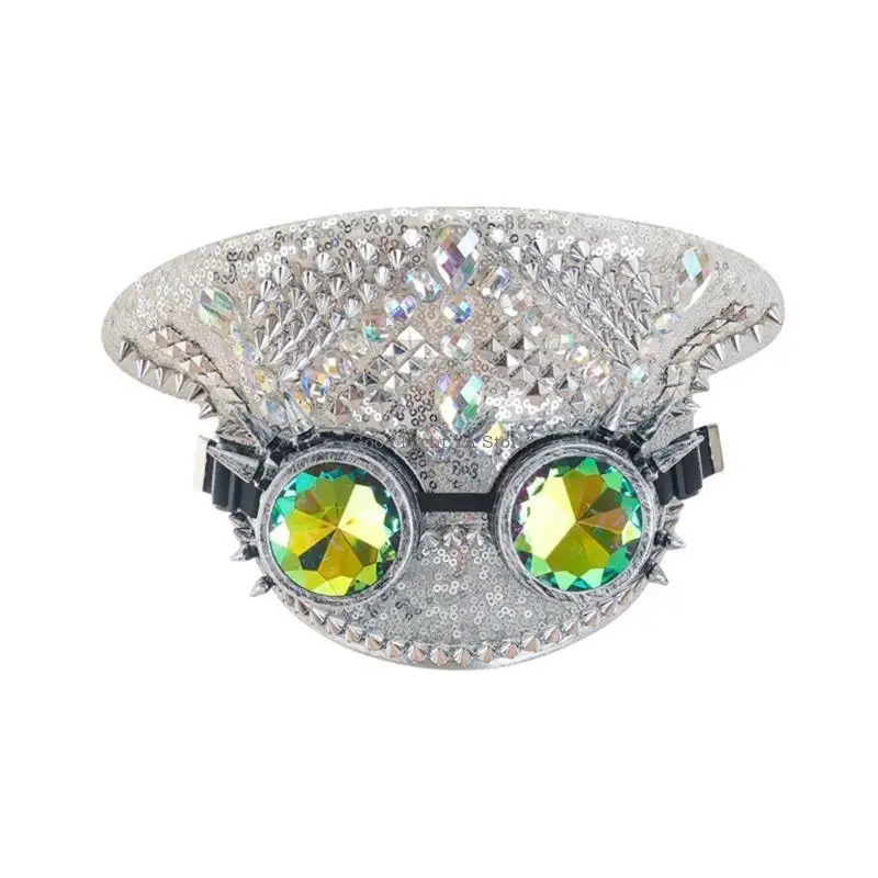 

Золотые заклепки с бриллиантами, унисекс, косплей, полицейская шляпа, аксессуары для костюмов на Хэллоуин