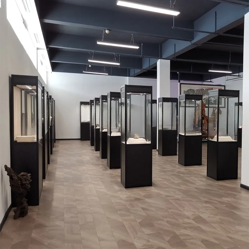 Museum display cabinets, vertical antique display cabinets, shelves, cultural relics collection cabinets