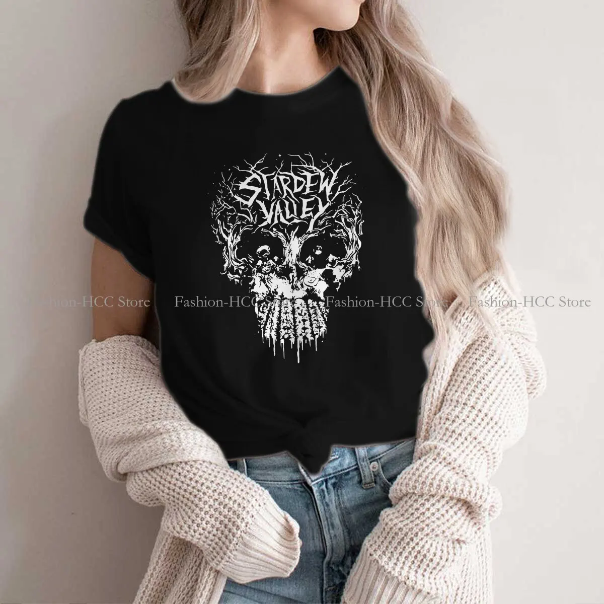 Active Hipster Polyester TShirts Stardew Valley Game Abigail Sebastian Female Style Tops T Shirt Round Neck