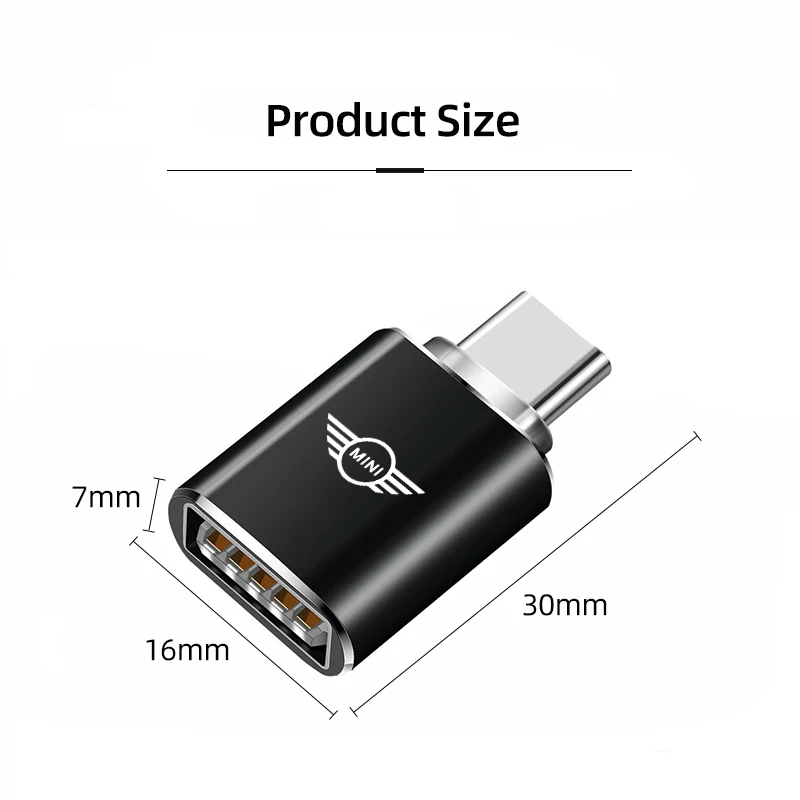 Data Line USB Adapter Type-C High Speed Port Accessories For BMW MINI Cooper JCW One Countryman Clubman F55 F56 R58 R57 R56 R55