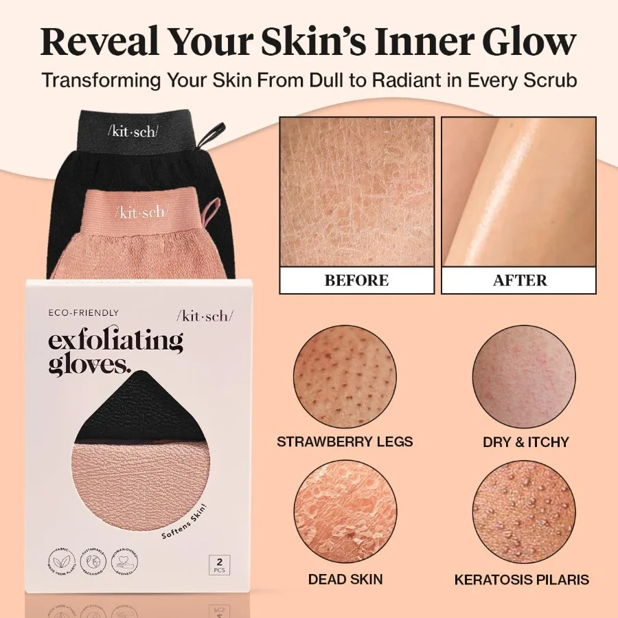 각질 제거 장갑 2개입 한국식 각질 제거 미트 딥 각질 제거 바디 스크러버 샤워 목욕 바디 각질 제거제 각질 제거