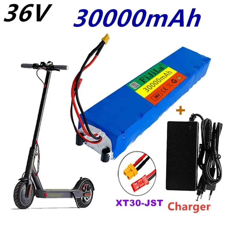 

Bateria de lítio 36v, 30ah, 18650, 10 p, 30000mah, 250w-500w, mesmo porta, scooter elétrica m365, com bms