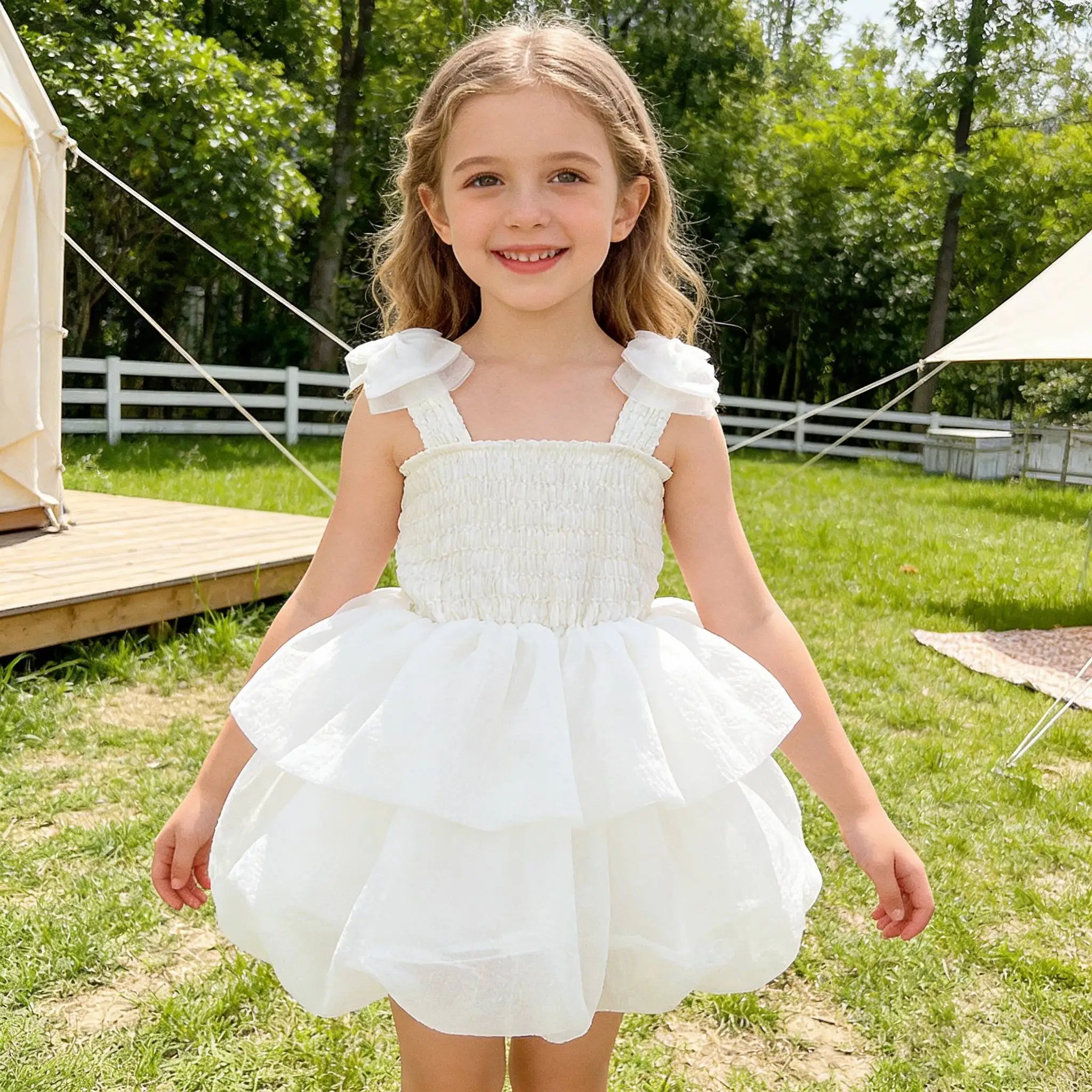 Baby Girl Tutu Dress Summer girl christening dresses children's wedding 1st Birthday prom Clothes Princess Party gown
