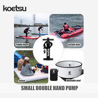KOETSU small two-way hand pump, portable, equipped with multifunctional adapter, two-way inflation design, with pumping function