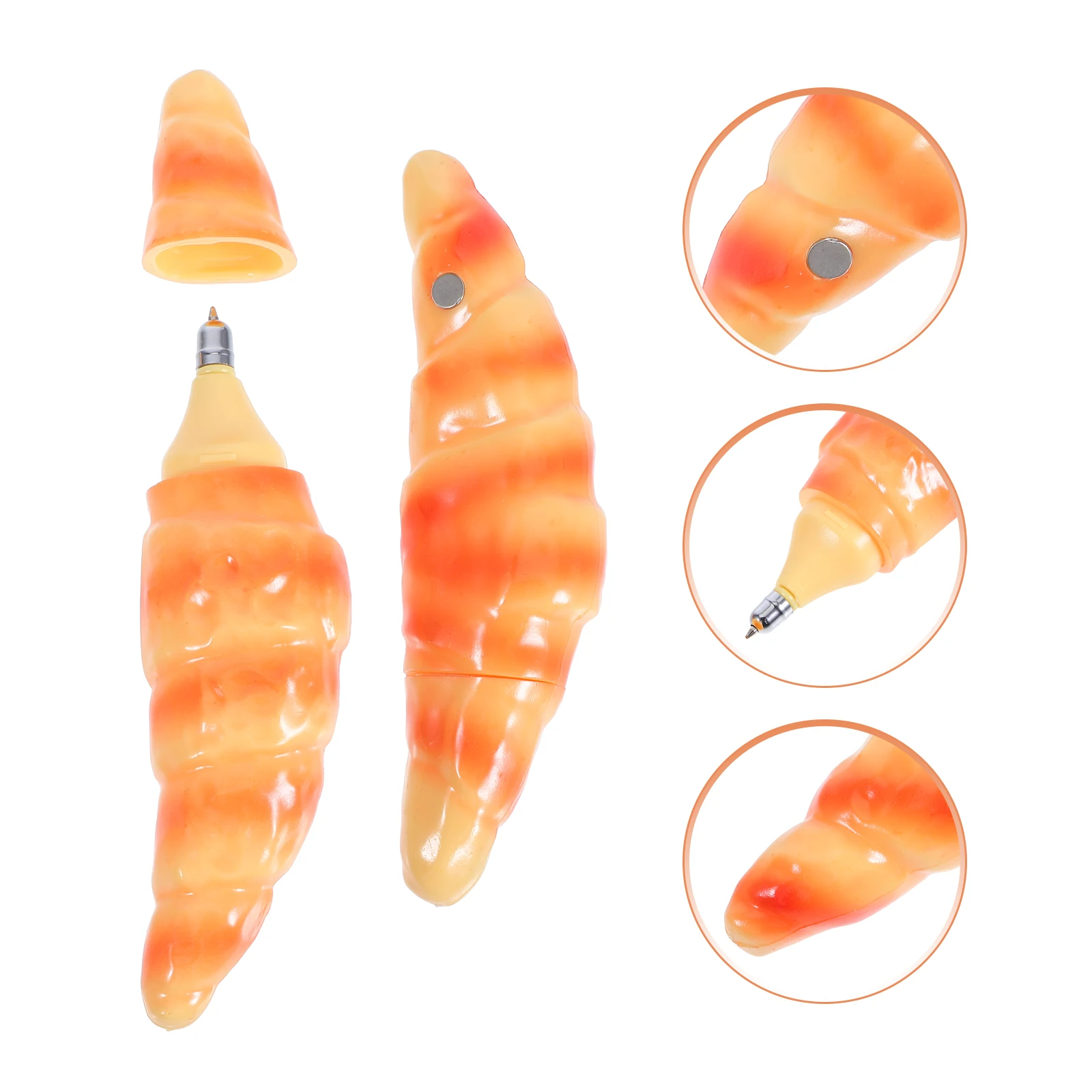 

5 Pcs Simulated Bread Ballpoint Pen Bread-shaped Black Ink Pens Fake Pastry Food-shaped Writing