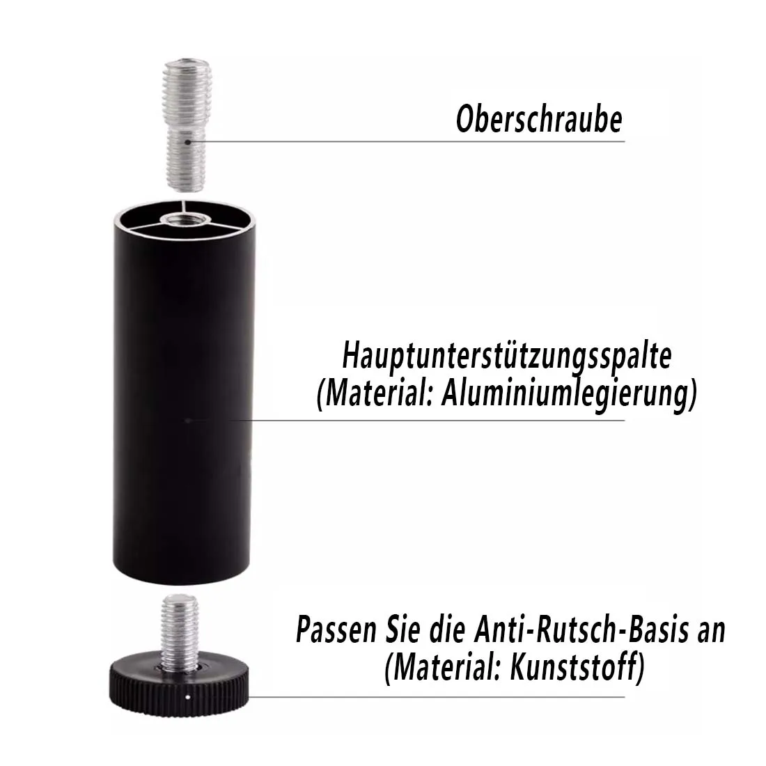 M8~M10 1PCS Adjustable Furniture Leg Aluminum Alloy Table Legs For TV Cabinet,Wardrobe,Raised Refrigerator Washing Machine Feet