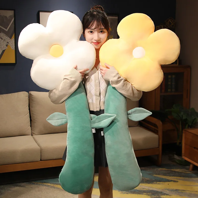 Lovely Soft Stuffed A Bunch of Long Flower Toy Pillow Plush Plants Flower Giant Doll Bed Sofa Cushion Girls Lover Huggable Doll