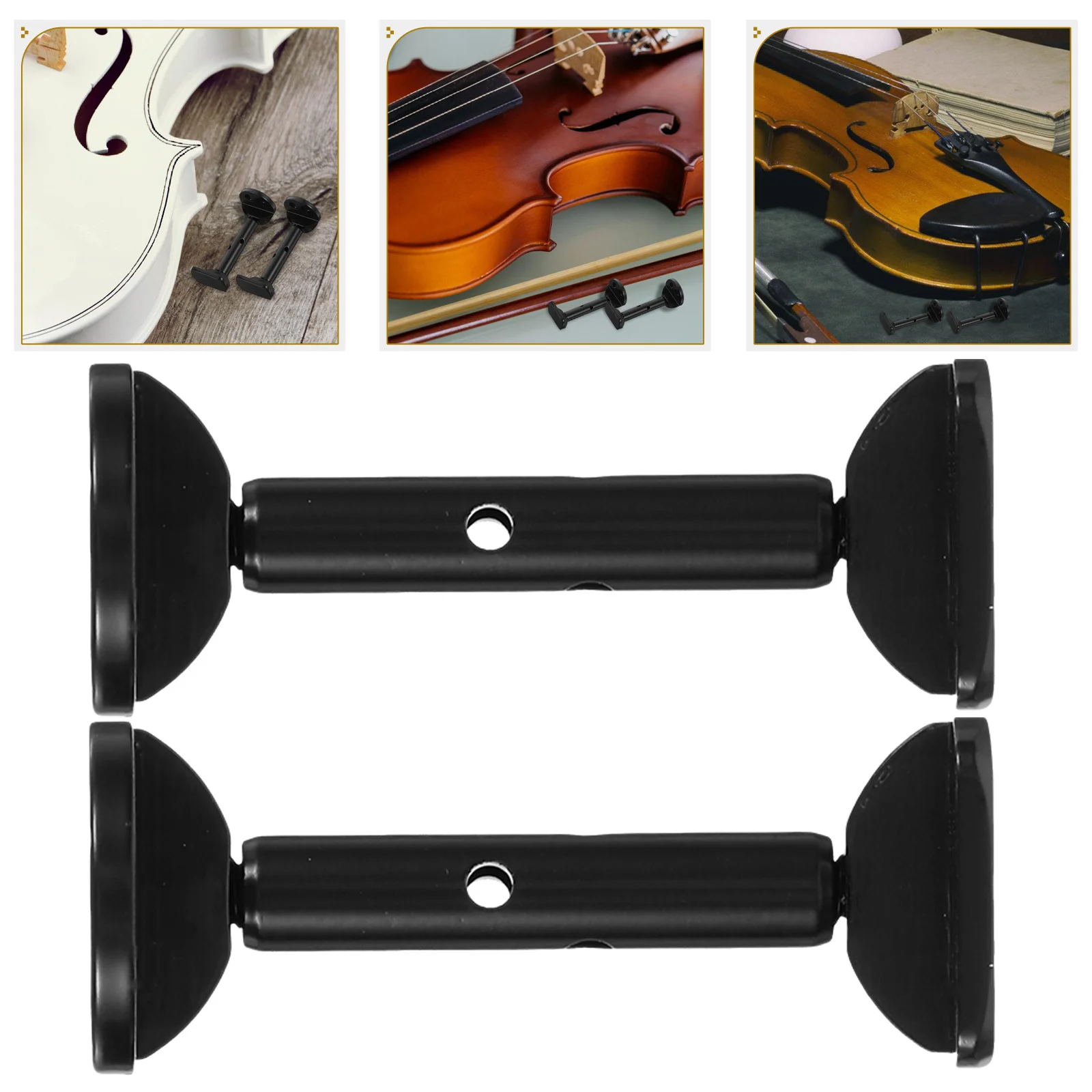 

2Pcs Violin Chinrest Screws Sleek Black Finish for Violin Maintenance Reliable Attachment for Performances and Daily Practice