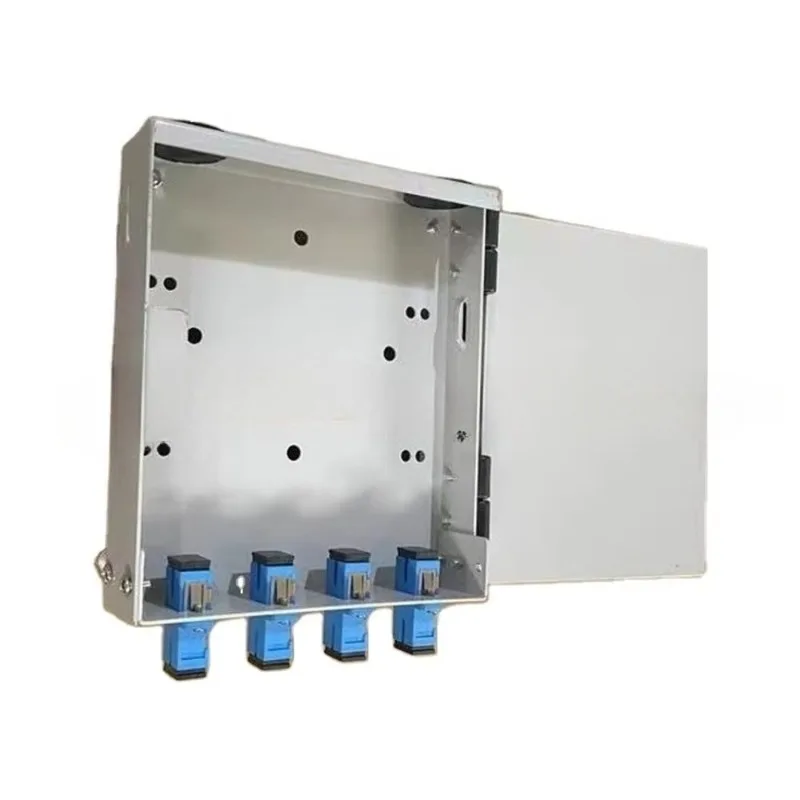 Suitable for 4C SC single-mode wall mounted mini FDF 4-core fiber optic distribution box, indoor metal fiber optic wall mounted