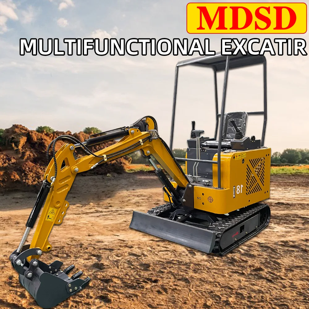 Mini escavatore cingolato idraulico cingolato piccolo escavatore cingolato da 1,2 tonnellate di alta qualità in vendita Mini escavatore multiuso Spedizione veloce