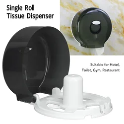 Jumbo Tissue Dispenser Single Roll Tissue Dispenser Jumbo Tissue Dispenser Toilet Paper Roller for Hotel Bar Transparent Black