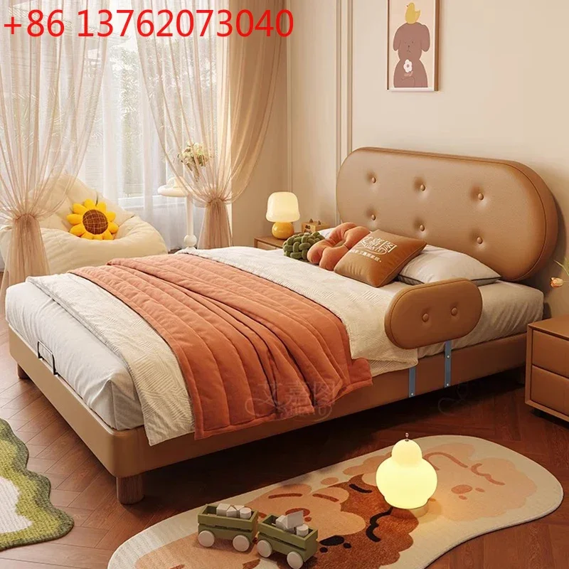Cama Individual para Niños, Sofá Moderno para Dormitorio, Cama de Masaje Completa, Cama Alta de Madera Tipo Castillo, Cama Segura para Dormir, Cama Solteiro, Muebles Únicos