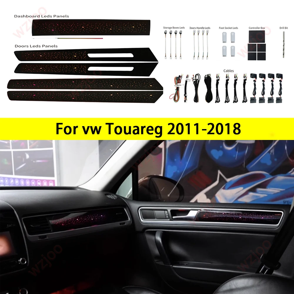 

Car Led Ambient Lights For Volkswagen Touareg 2011-2023 Starry Sky Atmosphere Lamp Car Accessories APP Control screen control